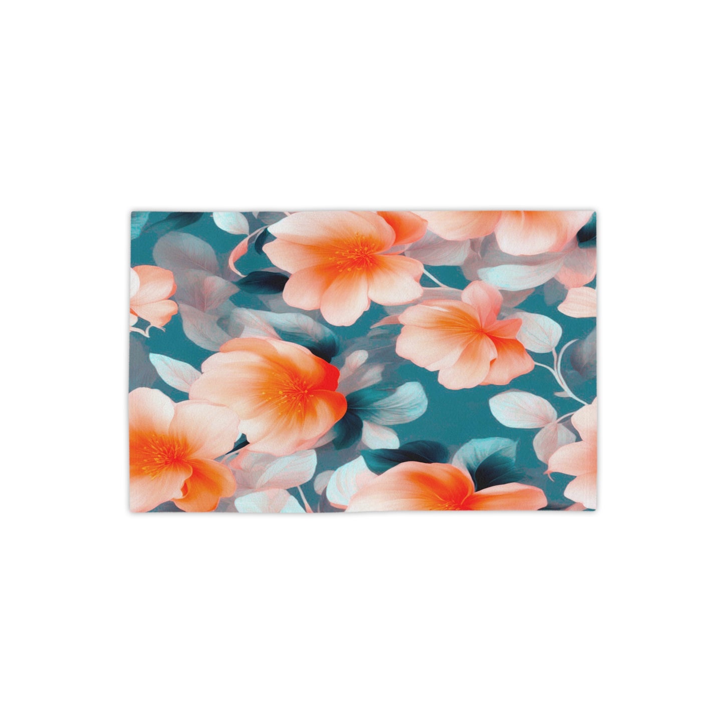 Orange Blossom Floral Bunch Beach Towel, 18" x 27"