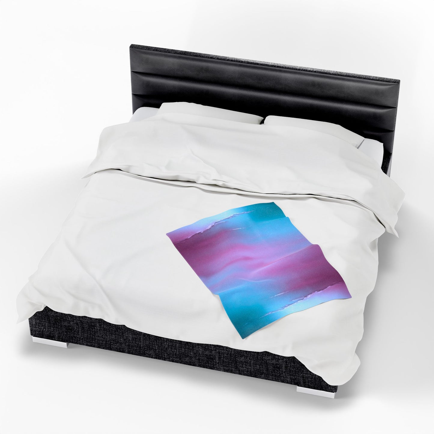 Wine Sea Blue Fog Velveteen Plush Blanket, 30" x 40"