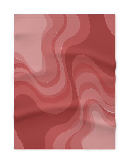 Power Red Wavey Soft Fleece Baby Blanket, 30" x 40"
