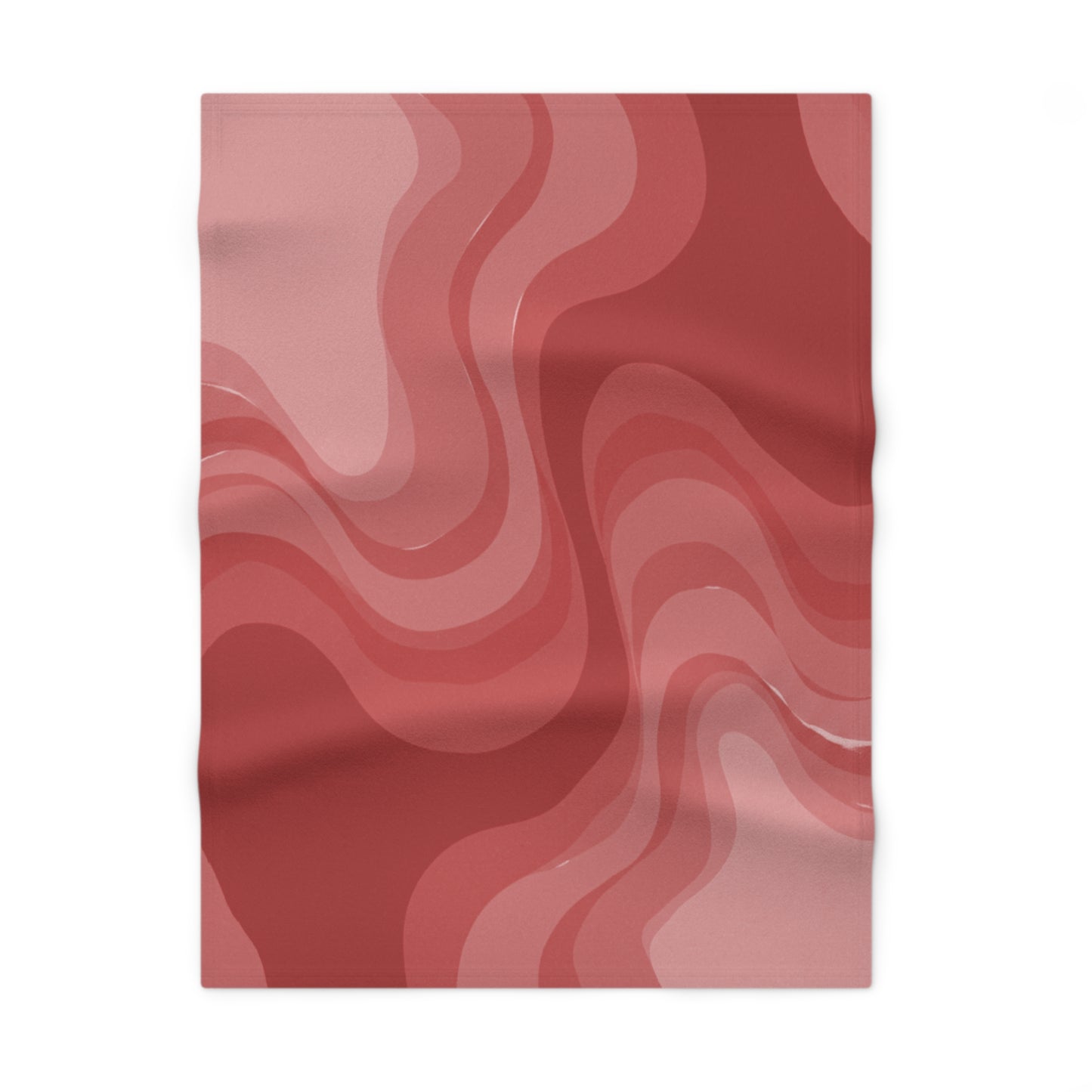 Power Red Wavey Soft Fleece Baby Blanket, 30" x 40"