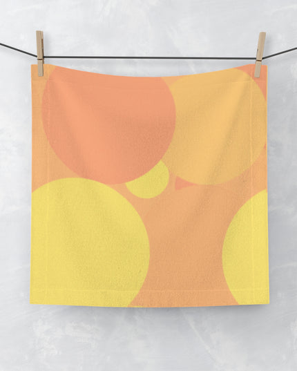 Pastel Bright Oranges Patches Face Towel, 13" x 13"