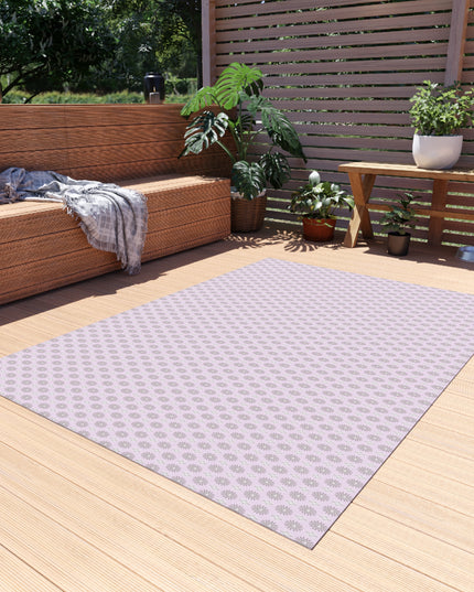 Pink Mornings Star-crossed Bodies Outdoor Rug, 60" x 84"