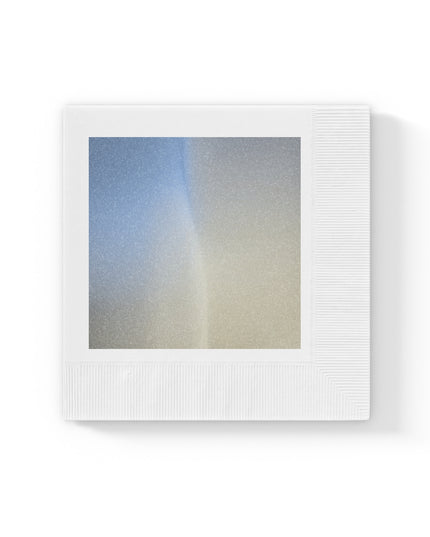 Cobalt Fade White Coined Napkins, 6.5" x 6.5"