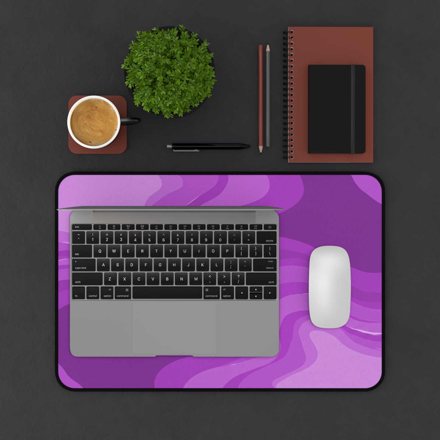Wavey Purple Wavey 12" x 18" Desk Mat