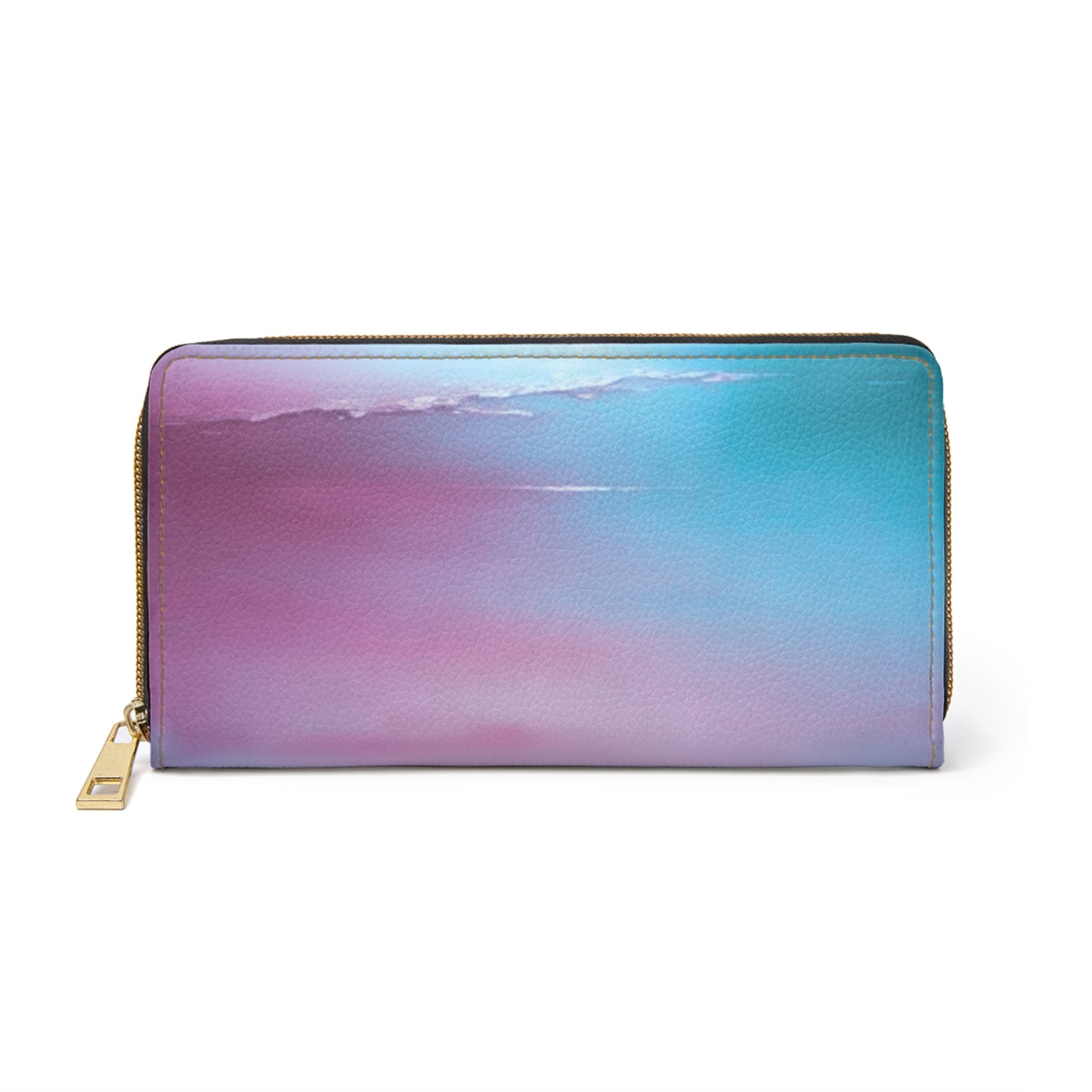Wine Sea Blue Fog Elegant Abstract Zipper Wallet - Stylish & Functional Accessory for Everyday Use