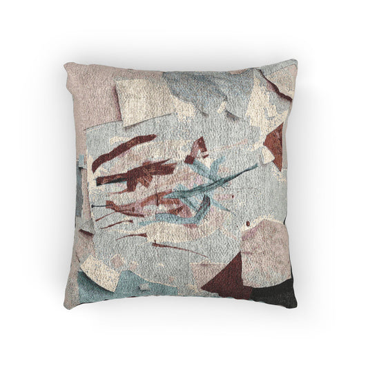 Light Pink Paper Paint Woven Pillow, 17" x 18"