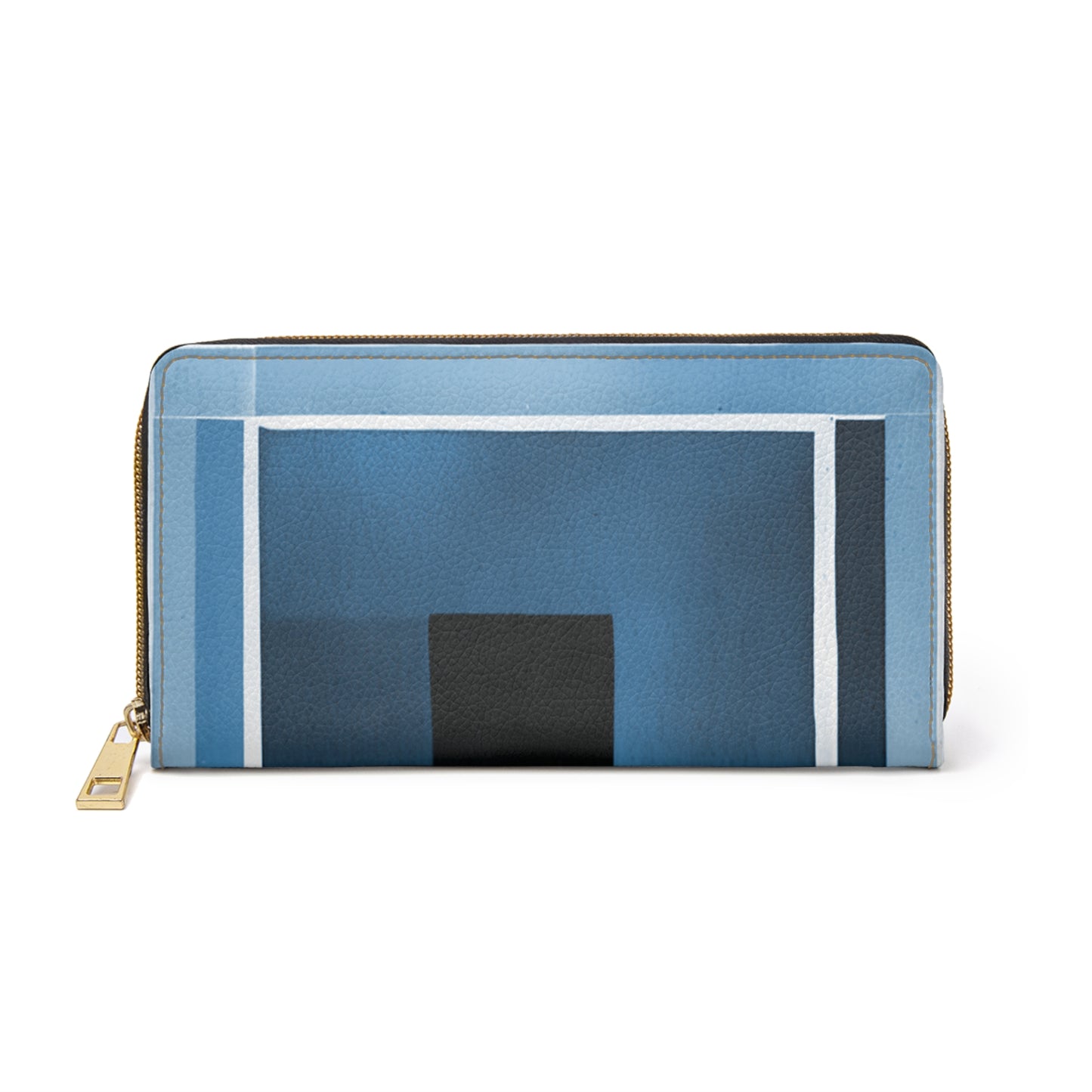 Blue Shadow Elegant Abstract Zipper Wallet - Stylish & Functional Accessory for Everyday Use