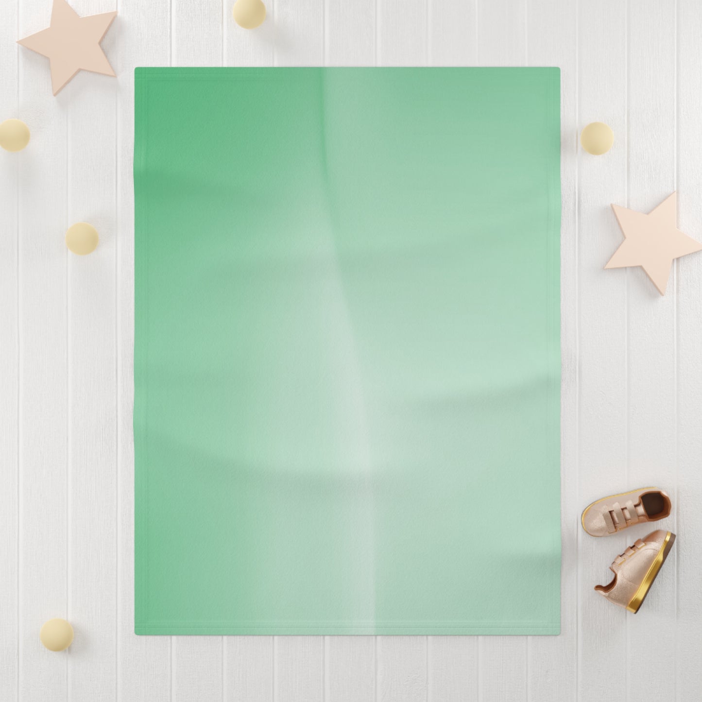 Mint Fade Soft Fleece Baby Blanket, 30" x 40"
