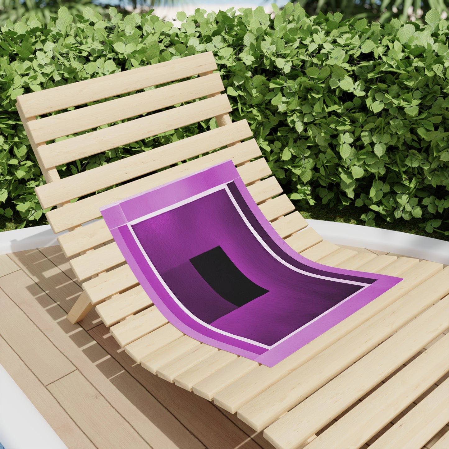 Magenta Shadow Beach Towel, 18" x 27"