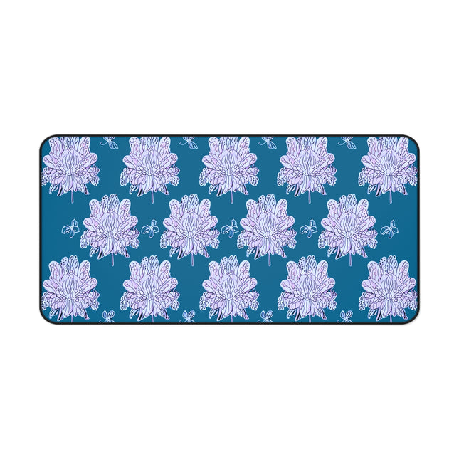 Lavender Floral Butterflies 16" x 32" Desk Mat