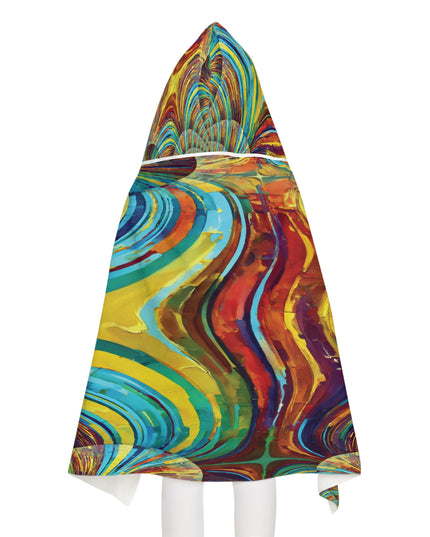 Uzi Spiral Alpha Green Youth Hooded Towel, 24" x 48"