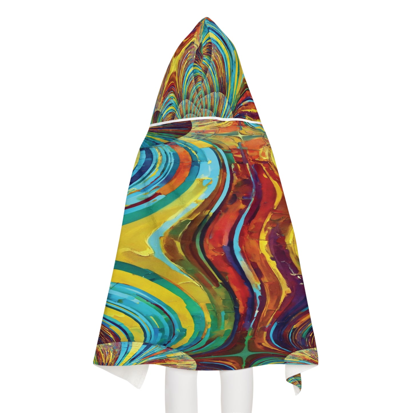 Uzi Spiral Alpha Green Youth Hooded Towel, 24" x 48"