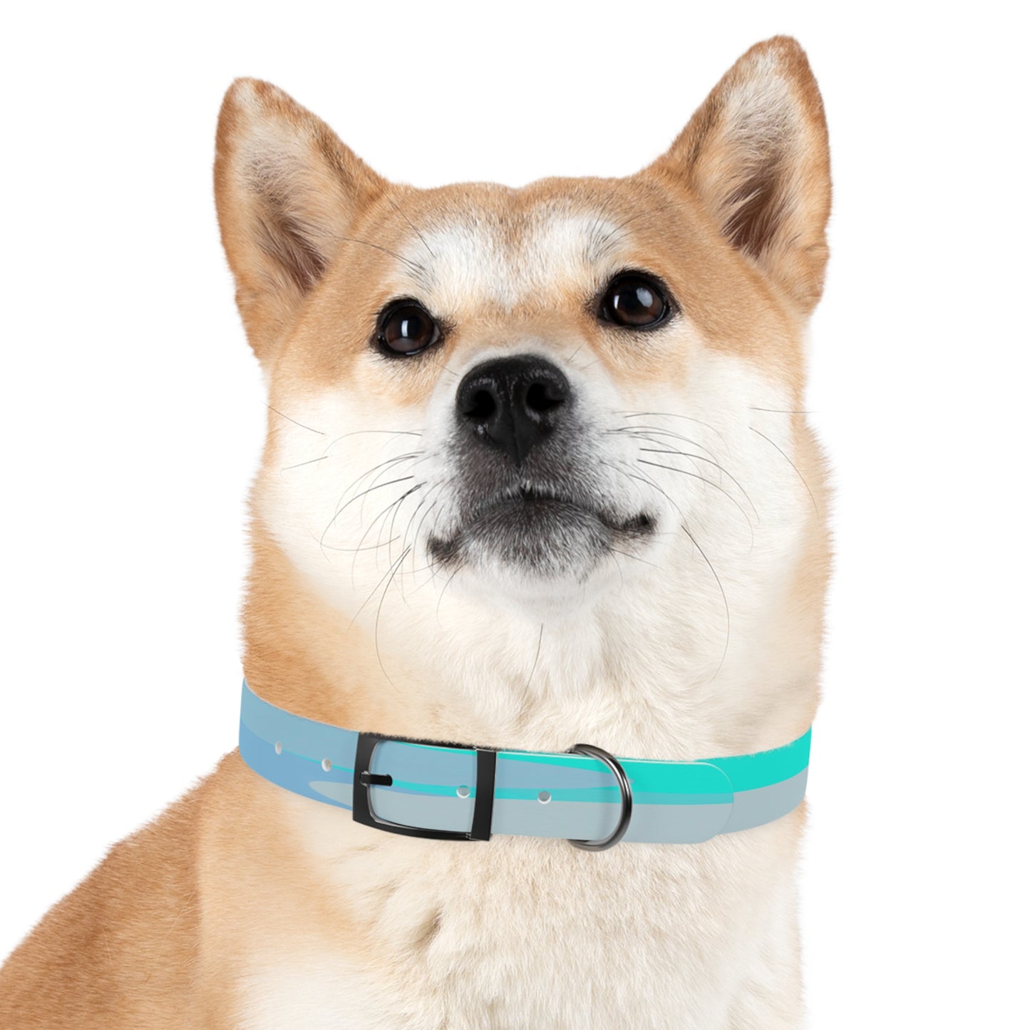 Pastel Tan and Tif Patches Medium Dog Collar