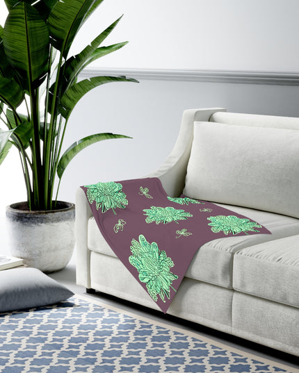 Mint Green Floral Butterflies Baby Swaddle 30″×40″ Blanket