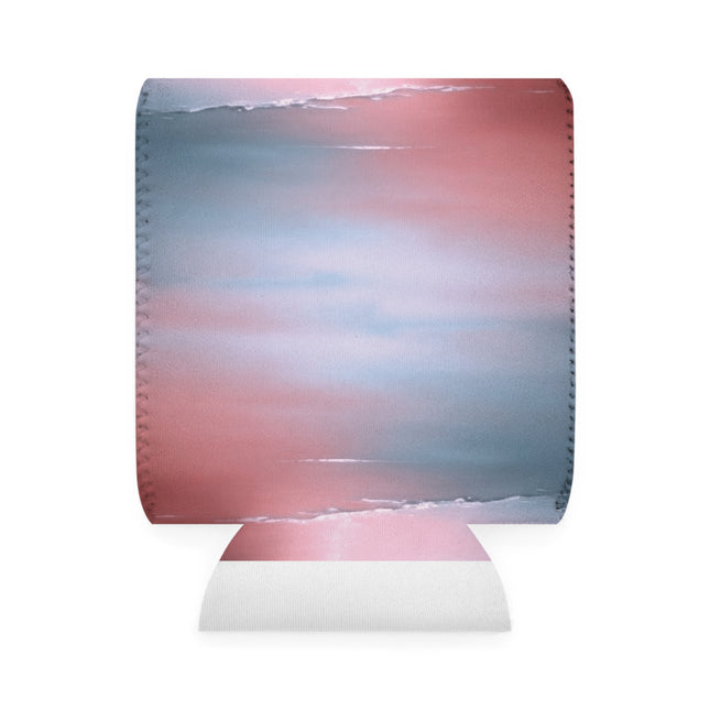 Gray Sea Pink Fog 12 oz Can Cooler Sleeve