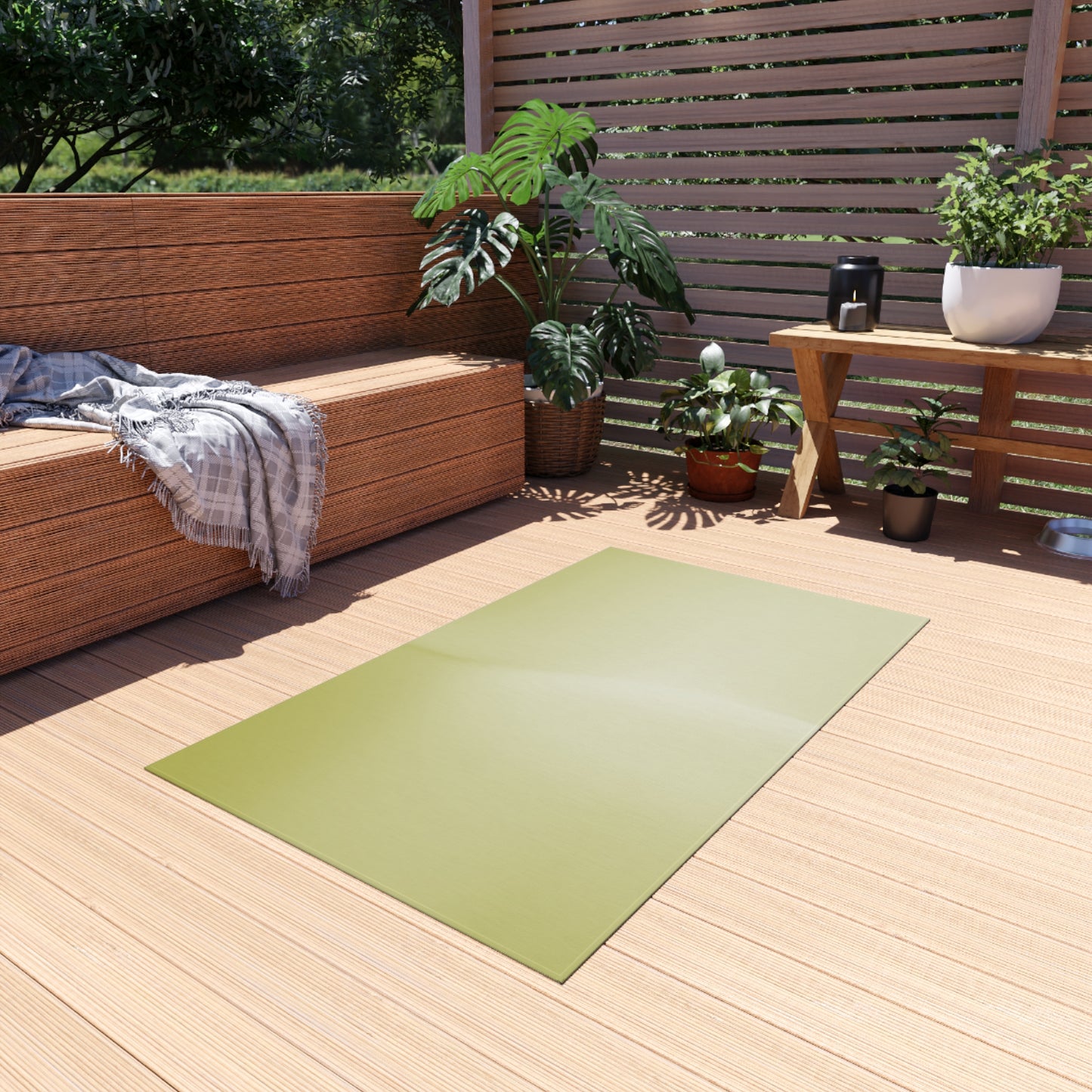 Lemon Fade Outdoor Rug, 36" x 60"