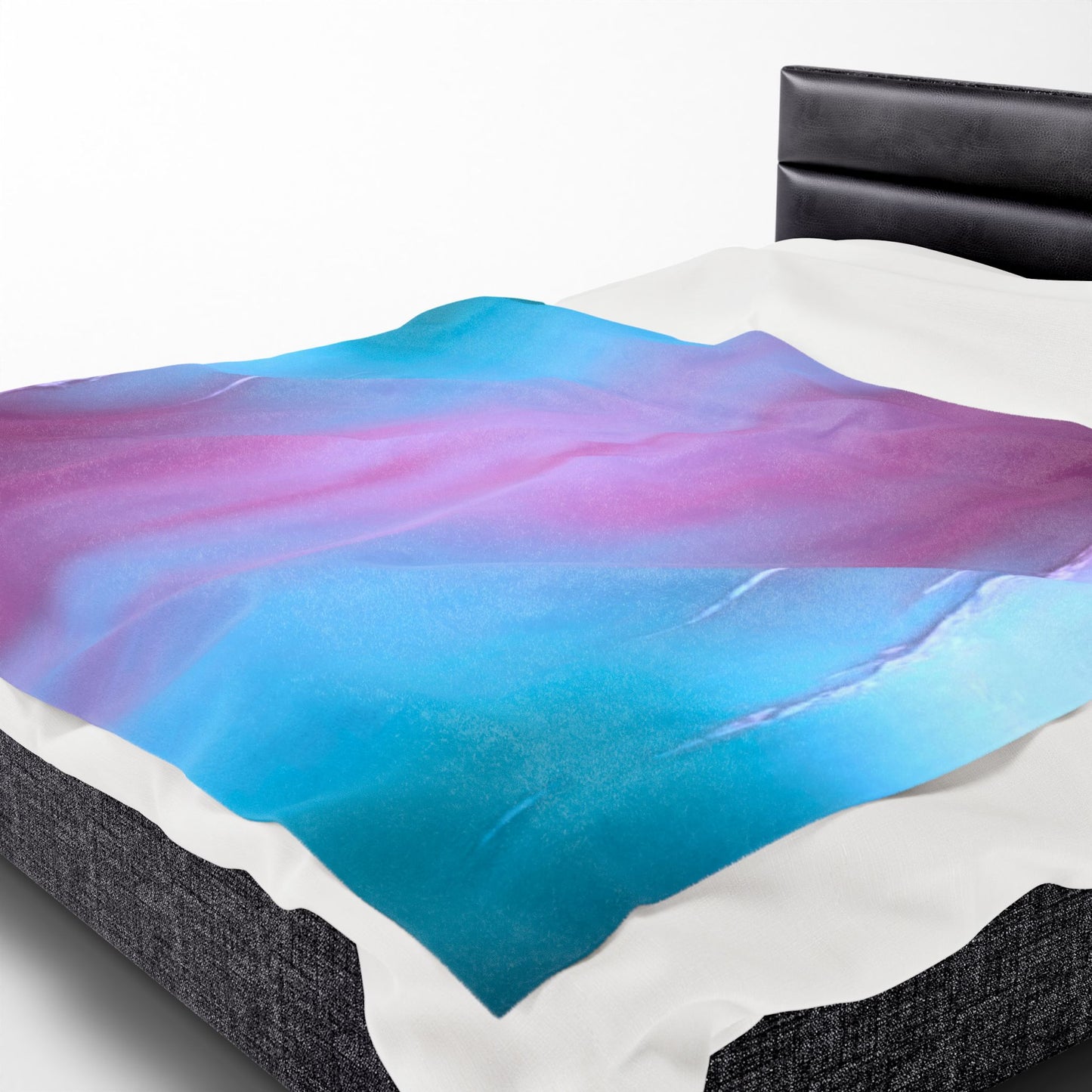 Wine Sea Blue Fog Velveteen Plush Blanket, 60" x 80"