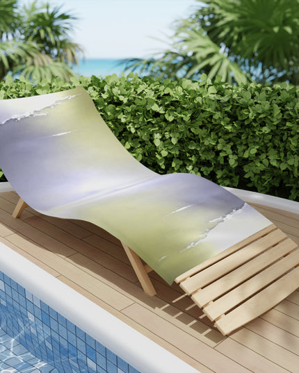 Lavender Sea Golden Fog Beach Towel, 30" x 60"