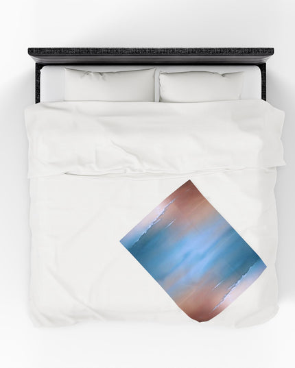 Blue Sea Peach Fog Velveteen Plush Blanket, 30" x 40"