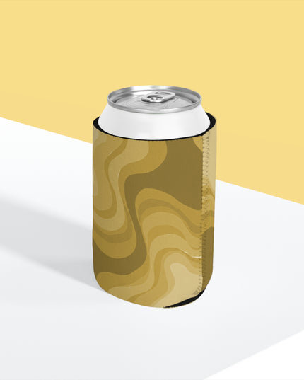 Brown Wavey 12 oz Can Cooler Sleeve