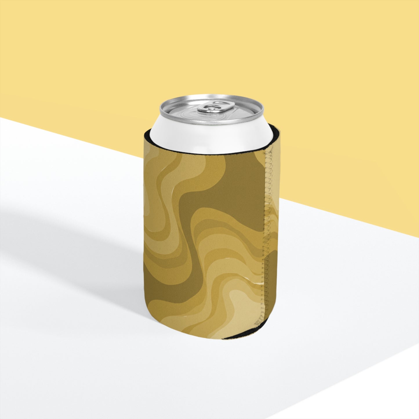 Brown Wavey 12 oz Can Cooler Sleeve
