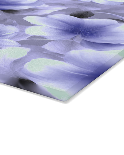 Indigo Blossom Floral Bunch Glass Cutting Board, 11" x 15"
