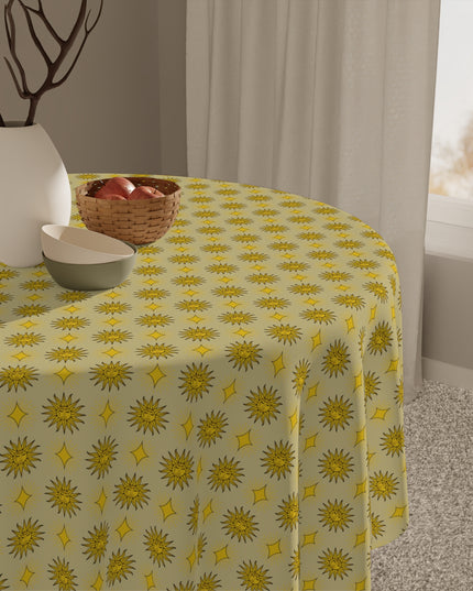 Lemongrass Star-crossed Bodies Tablecloth, 55" x 55"