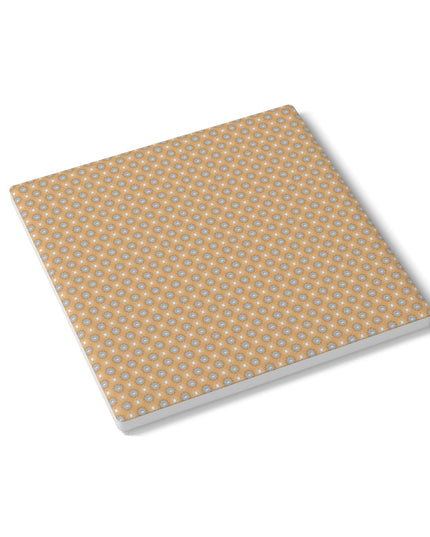 Tan Sunset Star-crossed Bodies Square Ceramic Coaster, 4" x 4"