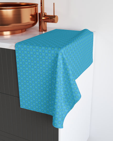 Blue Green Star-crossed Bodies Hand Towel, 16" x 28"