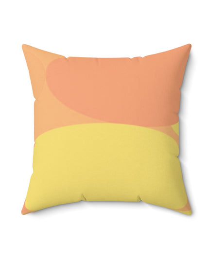 Pastel Bright Oranges Patches 18" x 18" Faux Suede Square Pillow