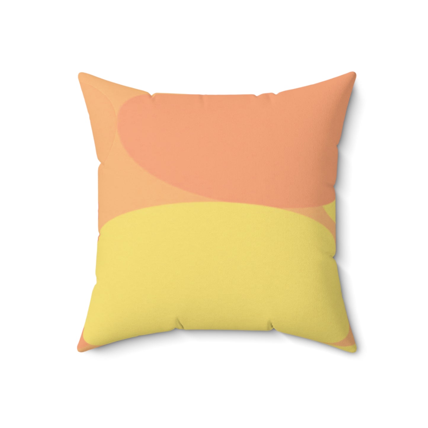 Pastel Bright Oranges Patches 18" x 18" Faux Suede Square Pillow