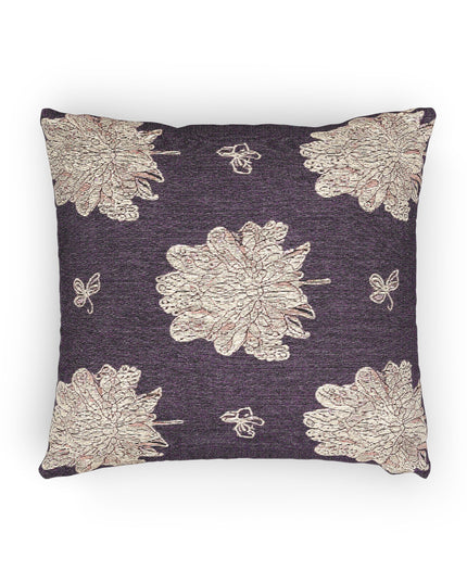 Pink Floral Butterflies Woven Pillow, 17" x 18"