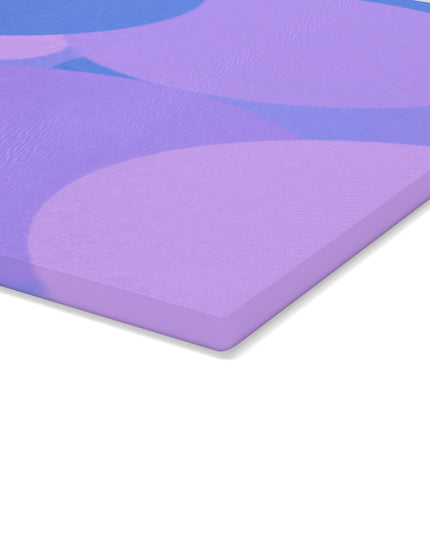 Pastel Purple Family Patches 11" x 15" Glass Cutting Board