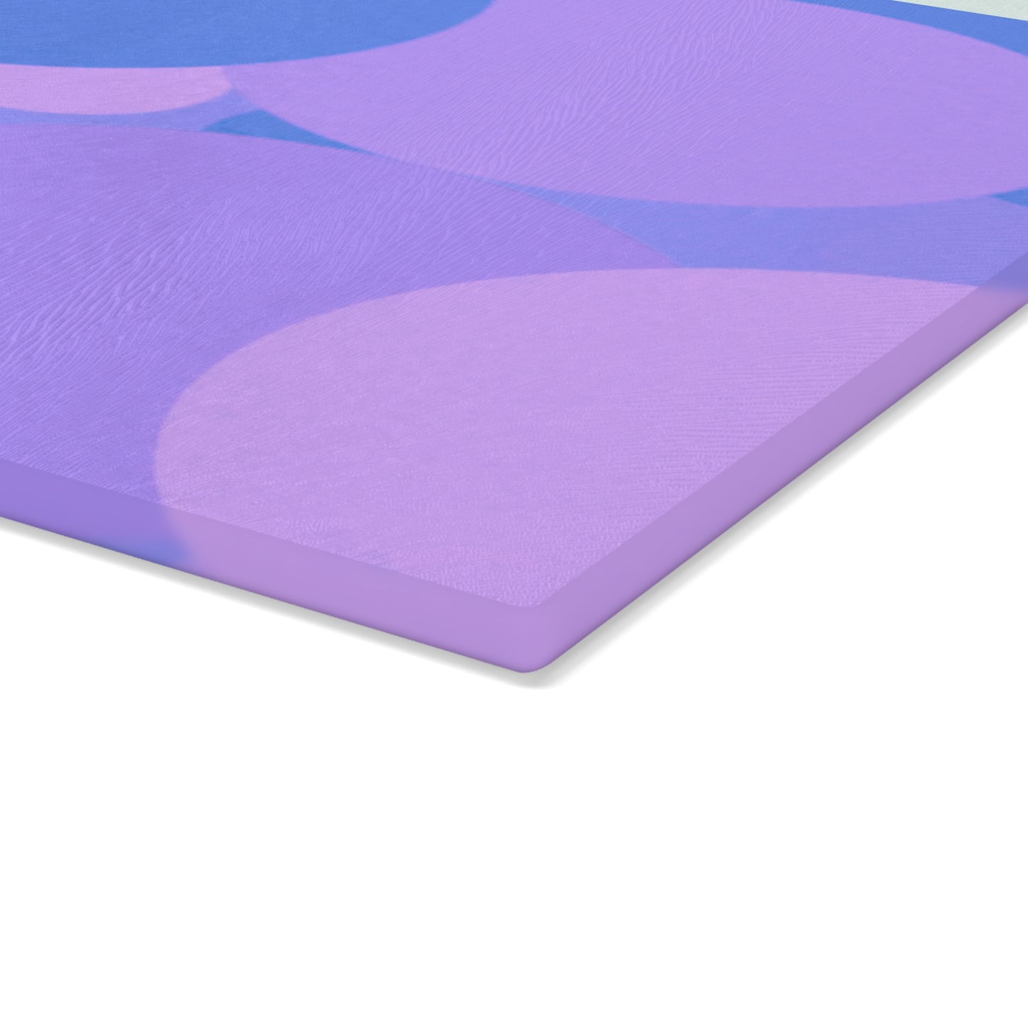 Pastel Purple Family Patches 11" x 15" Glass Cutting Board