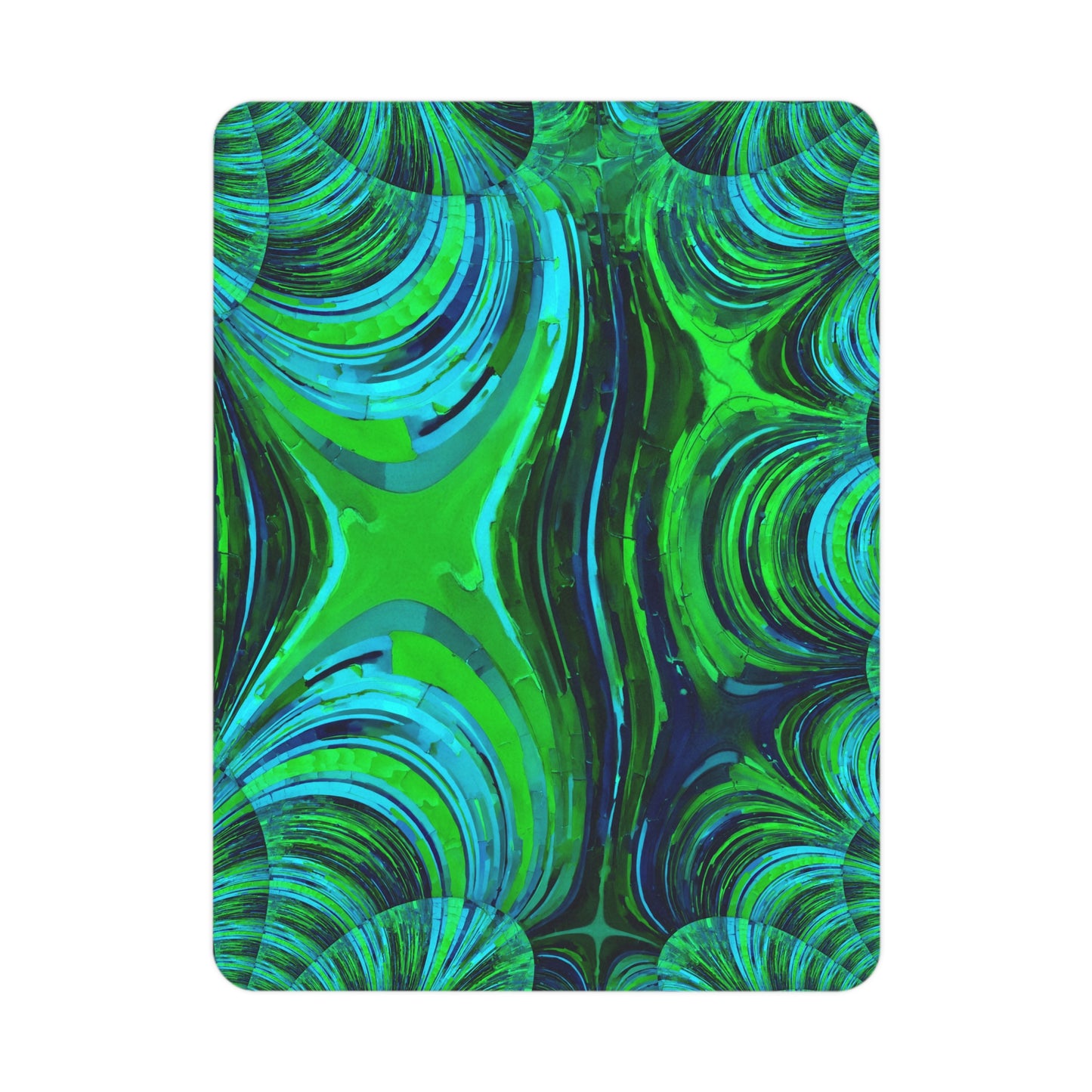 Uzi Spiral Blue Green Toddler Blanket, 30" x 40"
