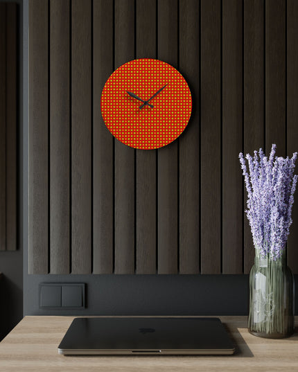 Late Evening Star-crossed Bodies Acrylic Wall Clock, Round or Square, 10.75" x 10.75"