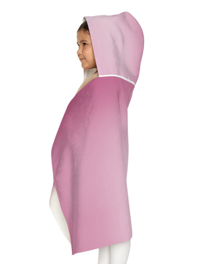 Pink Blush Fade Youth Hooded Towel, 24" x 48"