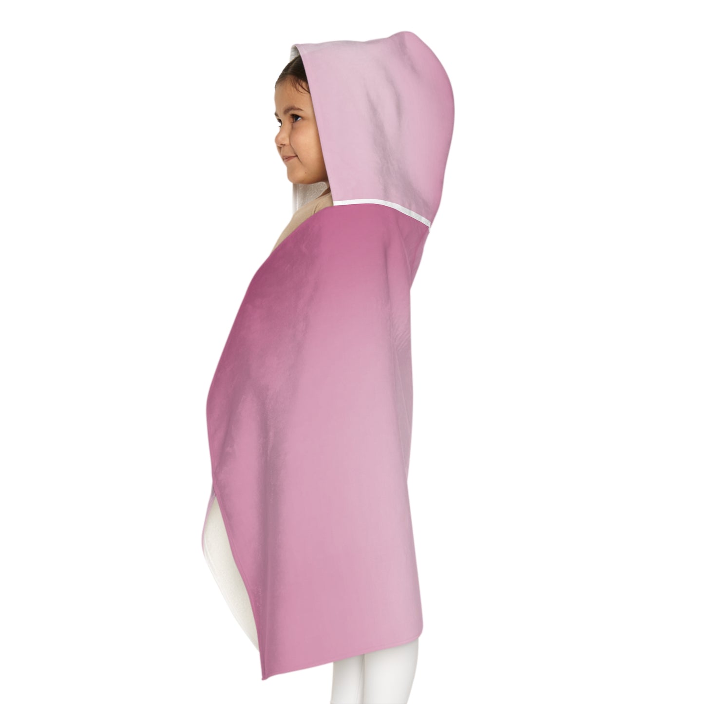Pink Blush Fade Youth Hooded Towel, 24" x 48"