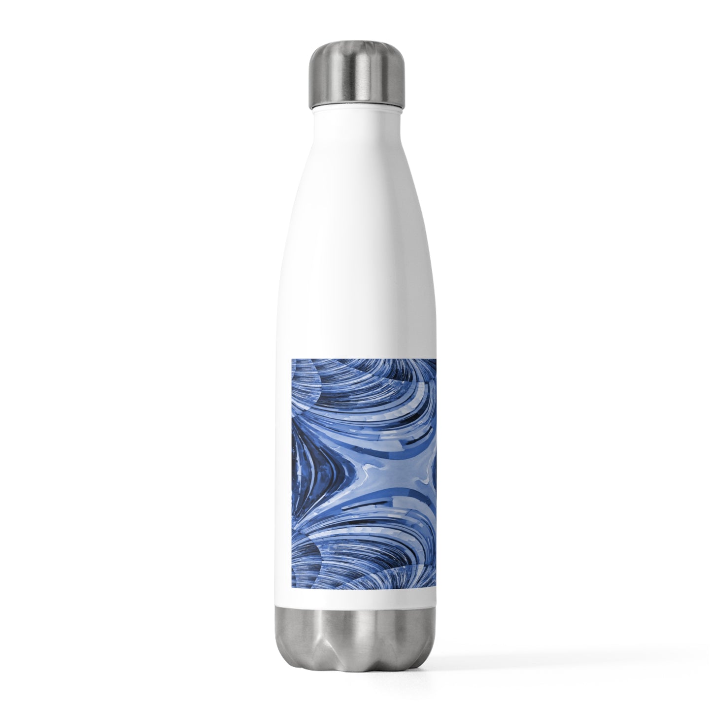 Uzi Spiral Deep Blue 20oz Insulated Water Bottle