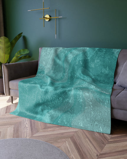 Tif Green Wavey 50" x 60" Crushed Velvet Blanket
