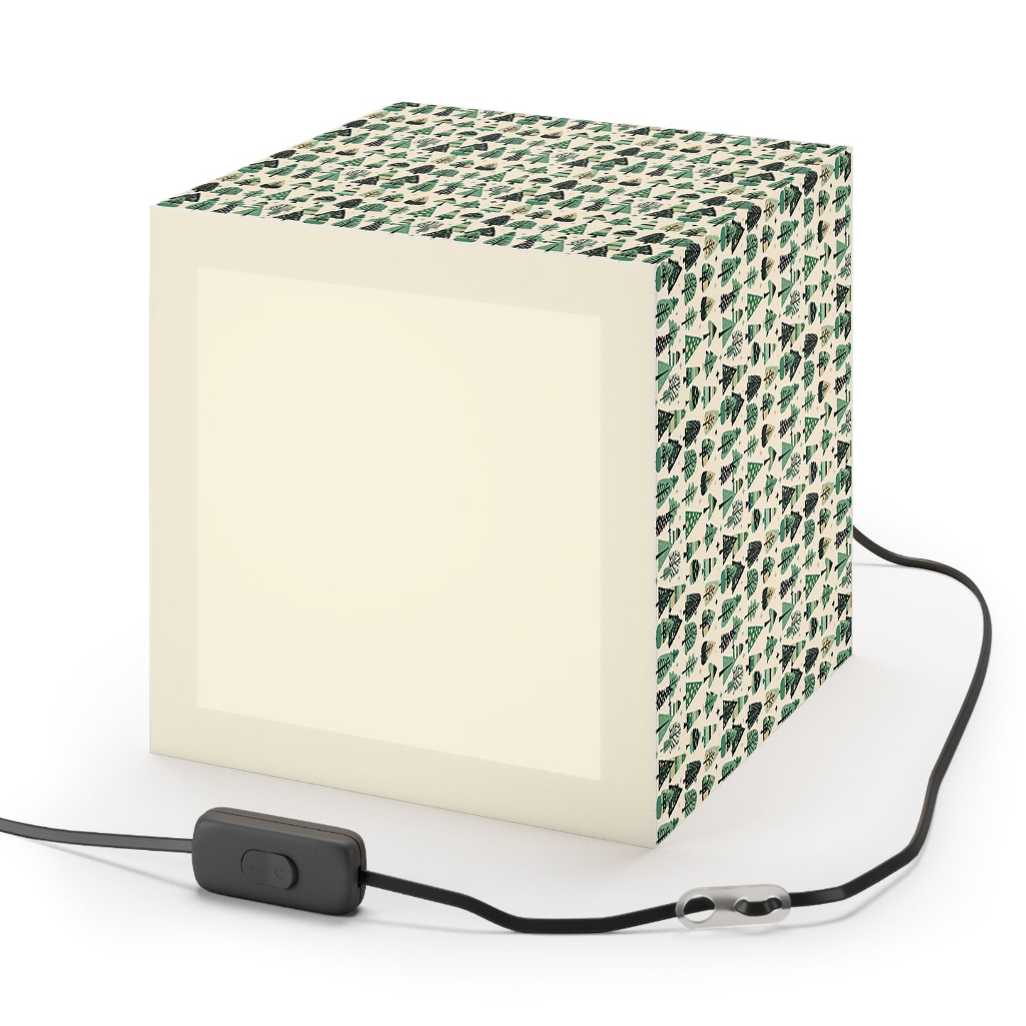 Mini Vintage Green Trees 7.6" × 7.6" × 7.6" Light Cube Lamp