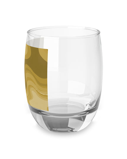 Brown Wavey Whiskey Glass, 6 oz