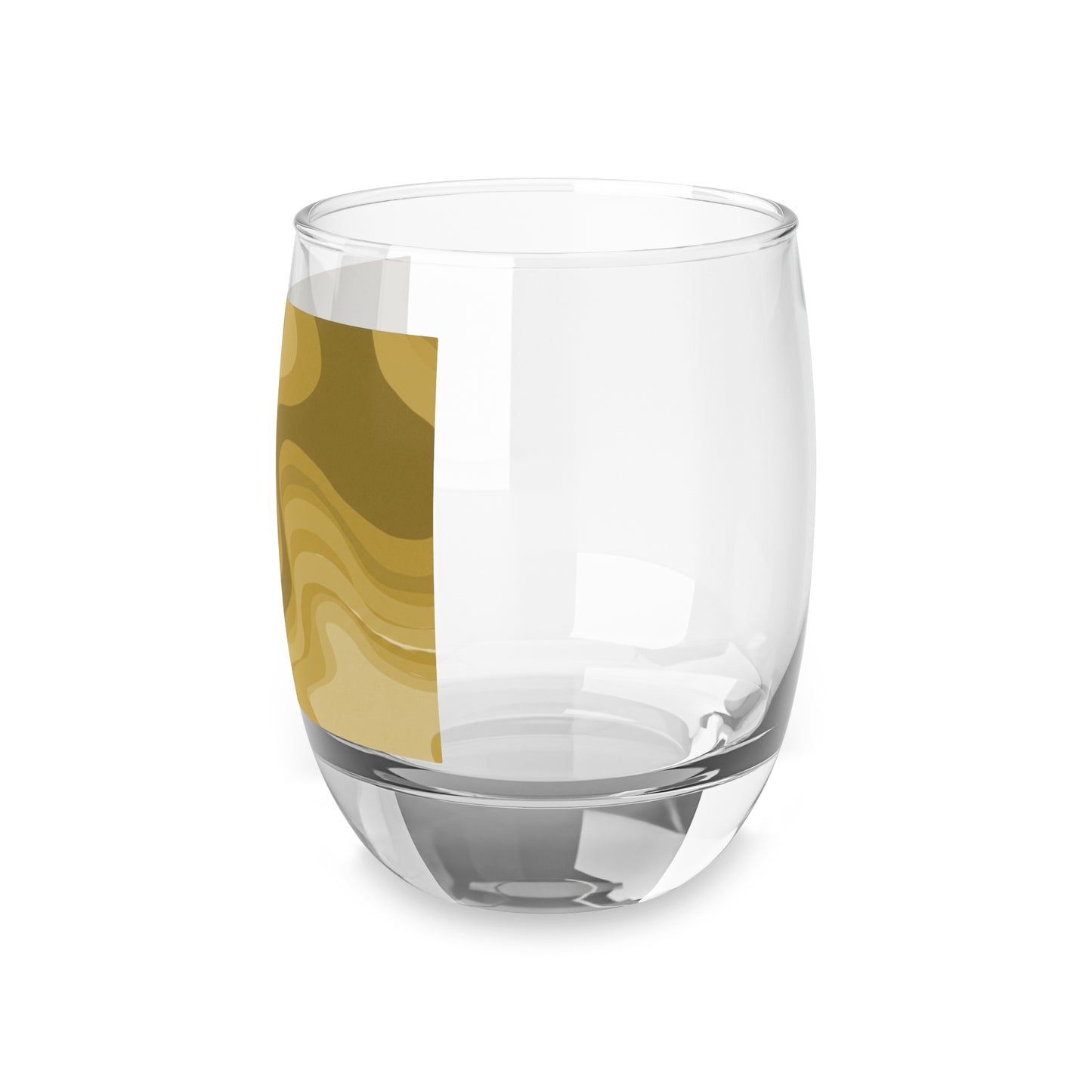 Brown Wavey Whiskey Glass, 6 oz