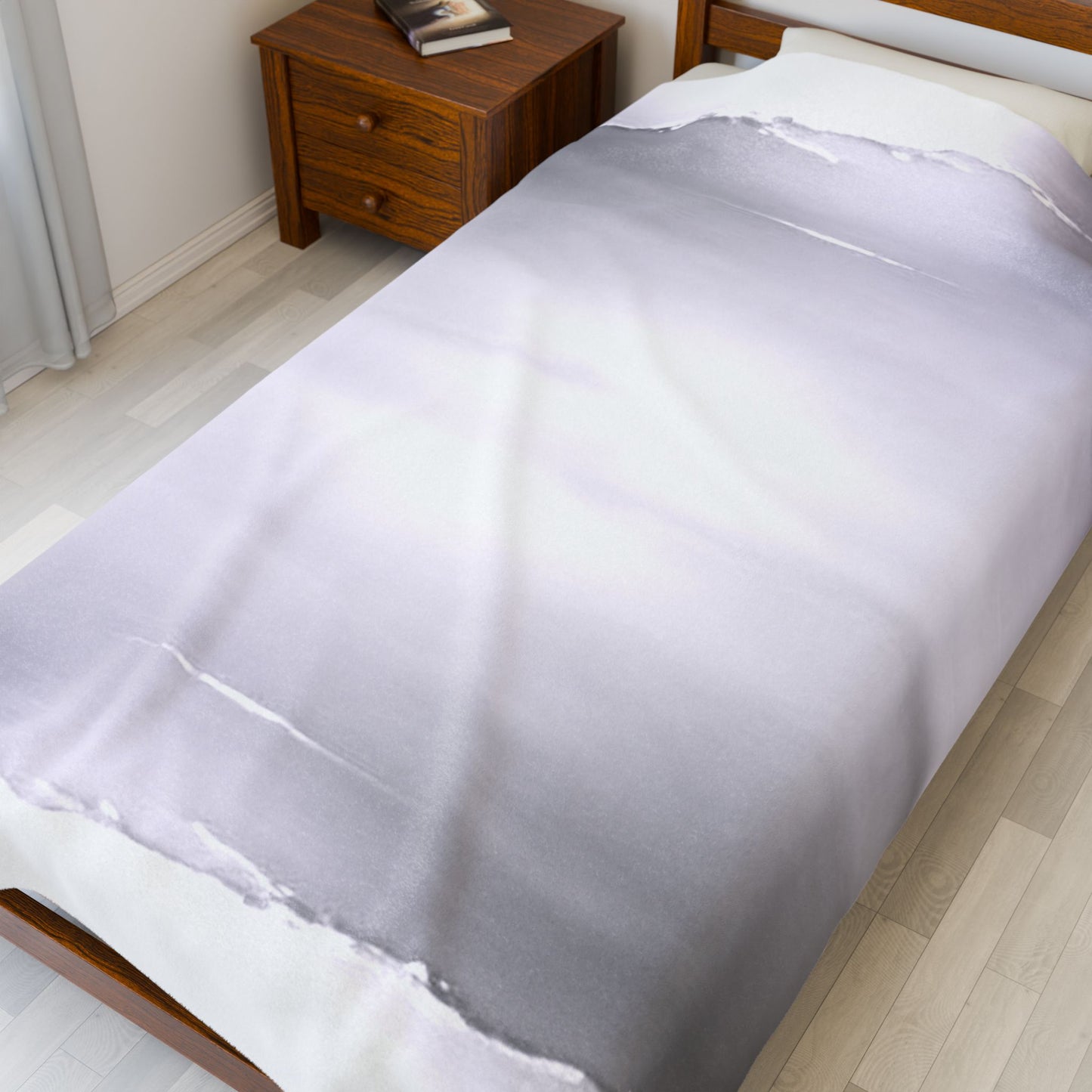Sephia Sea Dark Fog Velveteen Plush Blanket, 60" x 80"