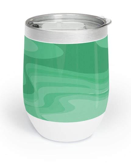 Mint Green Wavey 12 oz Chill Wine Tumbler