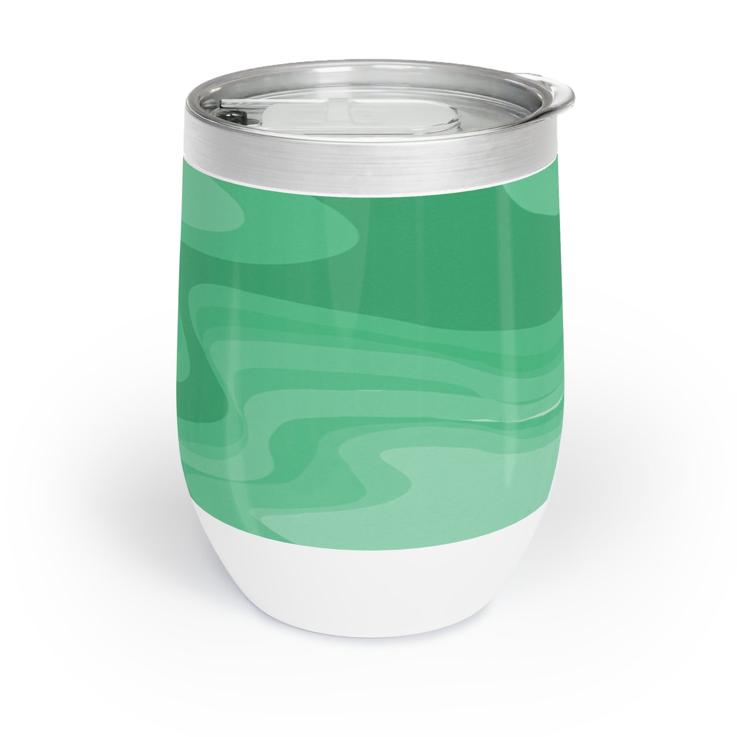 Mint Green Wavey 12 oz Chill Wine Tumbler