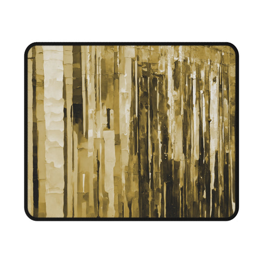 Striped Light Brown Non-Slip Gaming Mouse Pad, 9.5" X 8" Rectangle