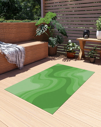 Greenie Meanie Wavey 36" x 60" Outdoor Rug