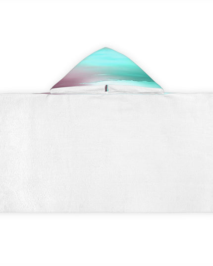 Green Sea Lavender Fog Youth Hooded Towel, 24" x 48"