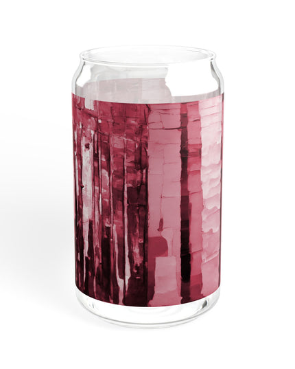 Striped Ruby Sipper Glass, 16oz